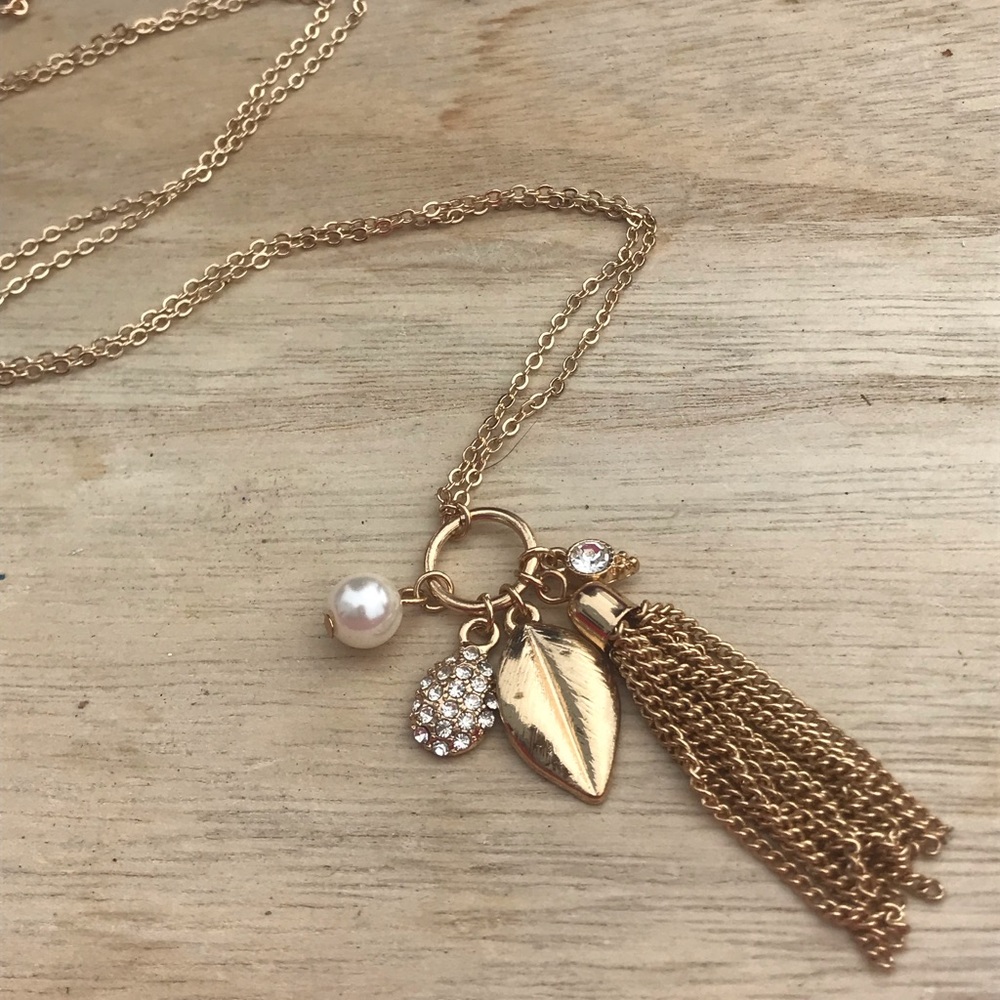 Gold Toned Charm Necklace